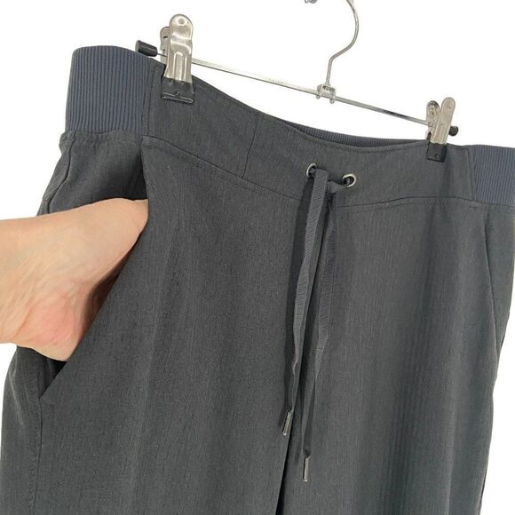 Athleta Pull-On Elastic Tie Waist Athletic Yoga Pants Gray Size 8 - Picture 5 of 12